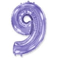 thumbnail image 6 of 18pc Enchanted Lilac Unicorn Balloons Bouquet Kit with 42” Lilac Purple Number 9 Foil Balloon - 9th Birthday Party Decor Decoration Supplies, 6 of 9