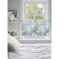 thumbnail image 4 of Teal Ocean Coastal Half Window Curtain 36 Inches Long, Summer Beach Nautical Coral Starfish Window Treatment Curtain Drapes, Small Tier Curtains for Bathroom Over Sink, 27.5"x36", 2 Panels, 4 of 7