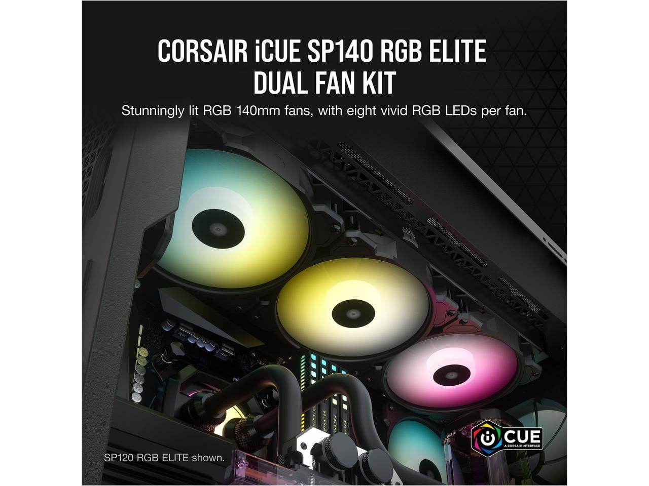 CORSAIR iCUE SP140 RGB ELITE Performance 140mm PWM Dual Fan