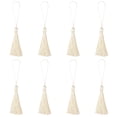 thumbnail image 1 of Unique Bargains 6.5' Silky Bookmark Tassels with Loop for DIY Craft Accessory, 8Pack Beige, 1 of 5