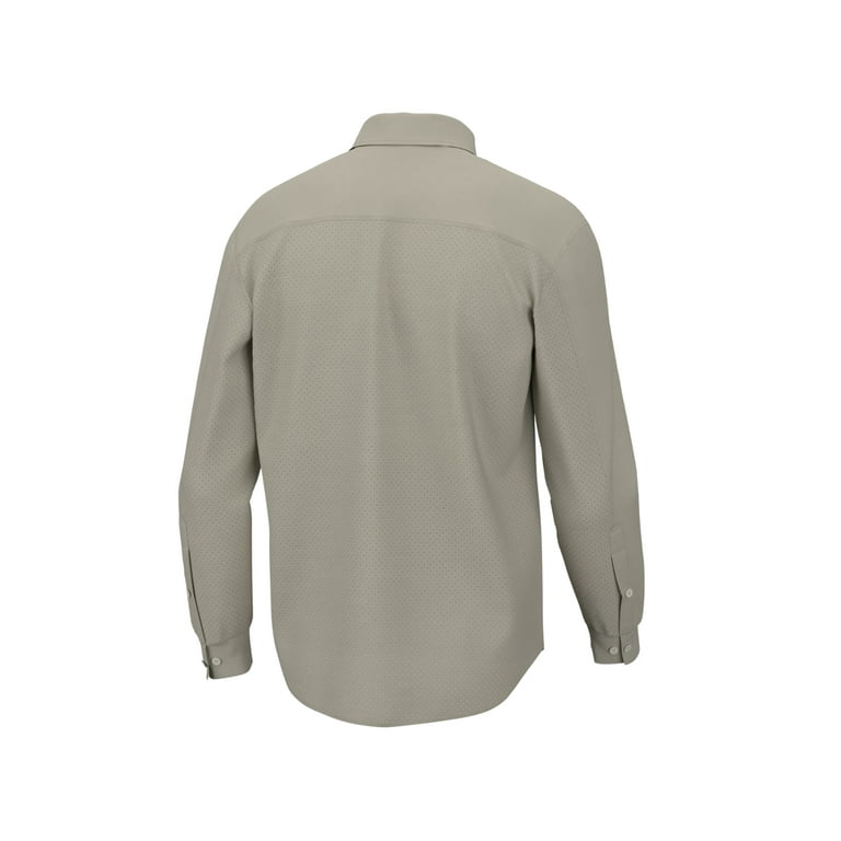 Huk Men's Tide Point Long Sleeve Shirt, Medium, Sargasso Sea