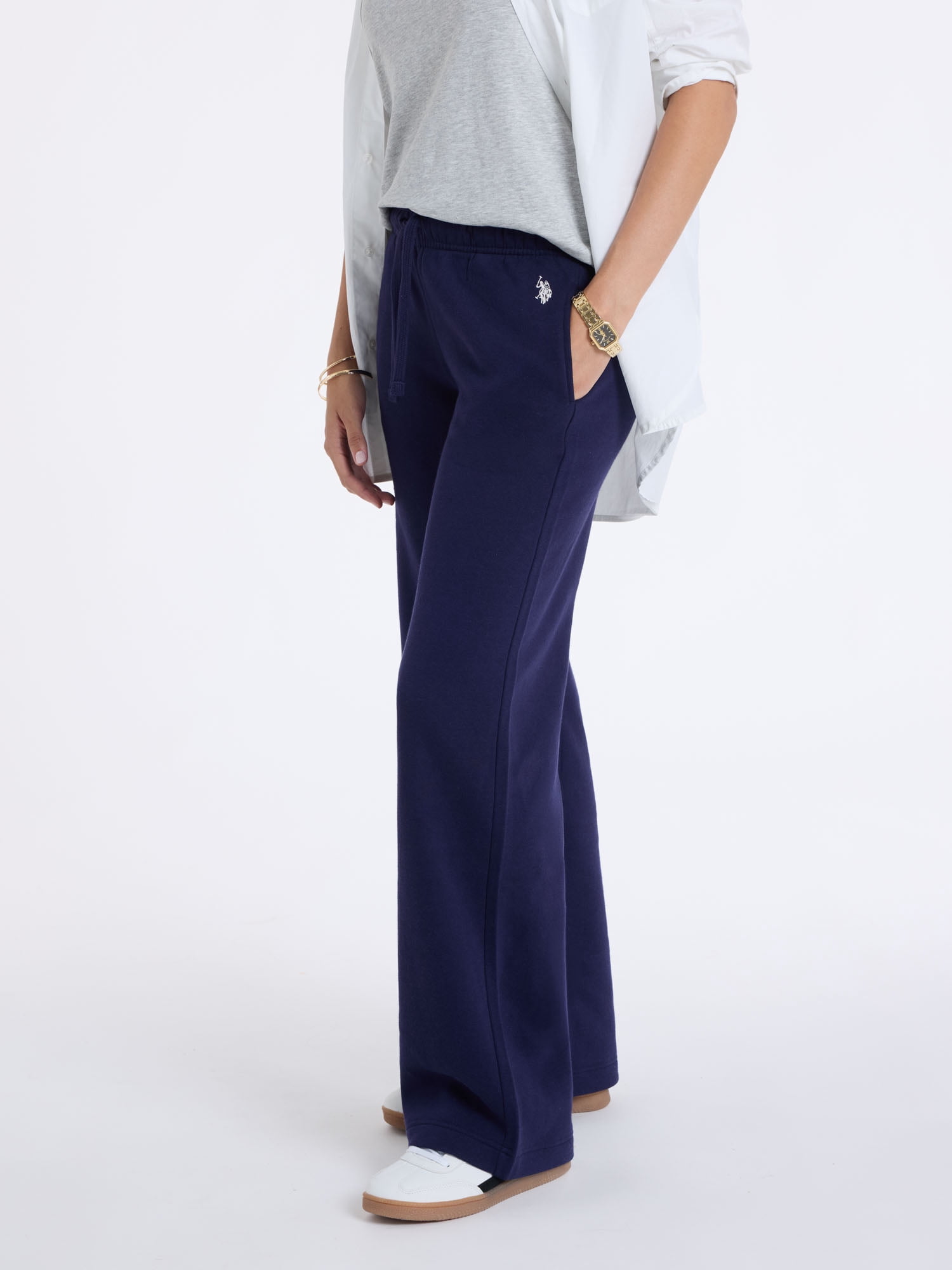 U.S. Polo Assn. Women's Fleece Wide Leg Pant