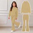 thumbnail image 2 of Enjoytime Outfits for Girls Long Sleeve Hoodie with Flared Pants 2 Piece Set Kids Fall Fashion Comfy Casual Outfit, 2 of 8