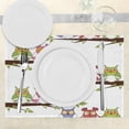 thumbnail image 3 of Ambesonne Owls Place Mats Set of 4, Birds on Tree Branches, Standard Size, Multicolor, 3 of 6