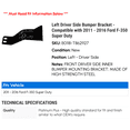 thumbnail image 2 of Left Driver Side Bumper Bracket - Compatible with 2011 - 2016 Ford F-350 Super Duty 2012 2013 2014 2015, 2 of 2