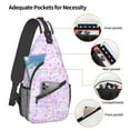thumbnail image 4 of ZICANCN Crossbody Sling Bags for Women Men,Purple Abstract Polka Dots Casual Shoulder Backpacks for Hiking Daypacks, 4 of 9