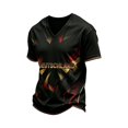 thumbnail image 3 of 2026 Soccer Cup Waffle Knit Jersey for Men, V-Neck Short Sleeve Pullover with Geometric Flag Graphic Print for Fan Gathering & Summer Streetwear Gray L, 3 of 4