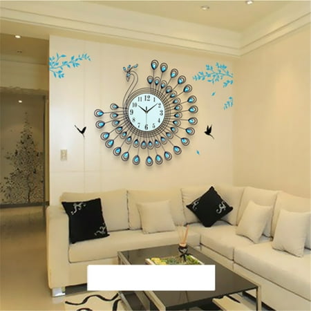 Large 21 3d Metal Silent Wall Clock Pea 40pcs Diamonds Decorative Diameter Canada - Large Metal Wall Clock Canada Large 21 3d Metal Silent Wall Clock Pea 40pcs Diamonds Decorative Diameter Canada - Large Metal Wall Clock Canada