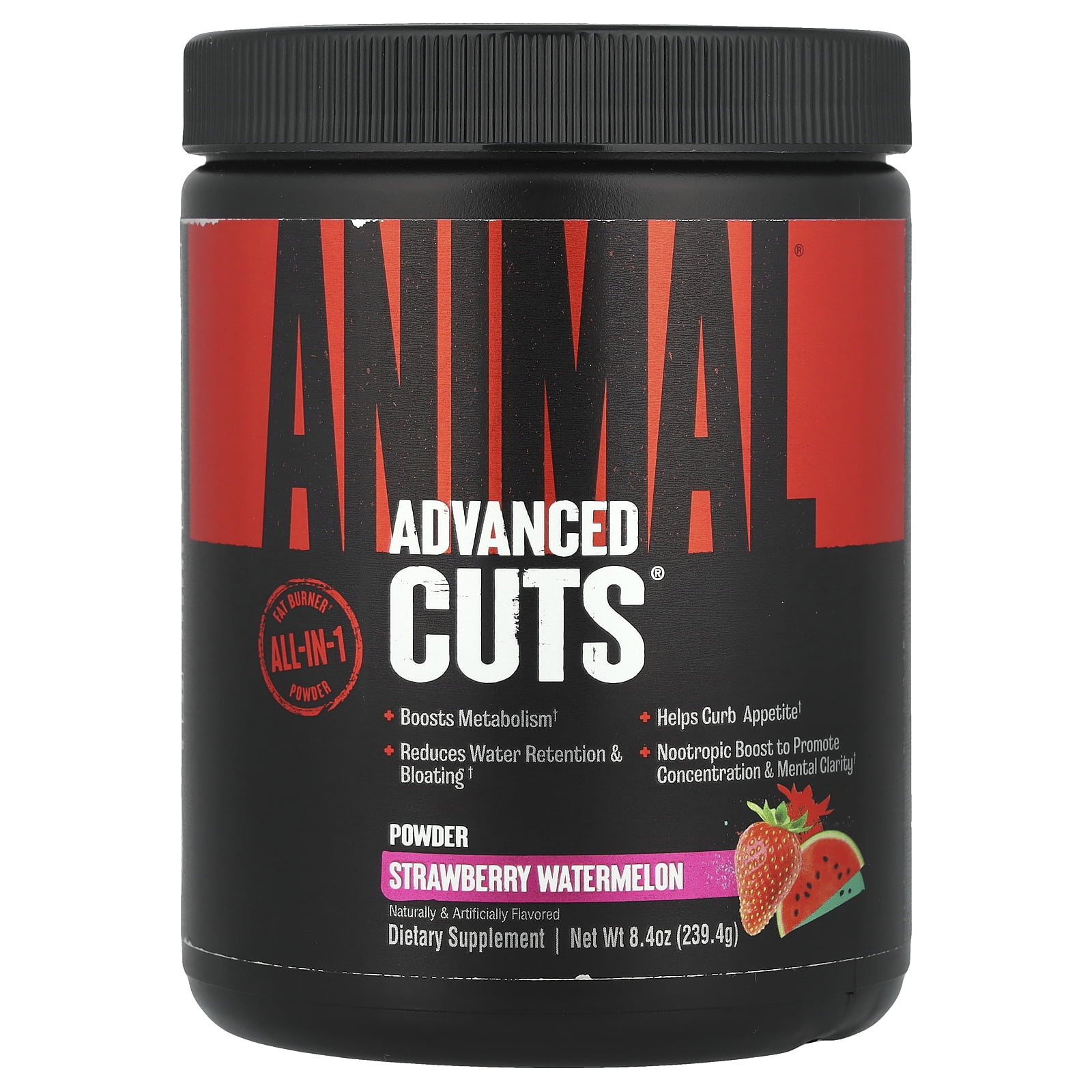 Animal Advanced Cuts® Powder, Strawberry Watermelon, 8.4 oz (239.4 g)