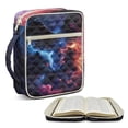 thumbnail image 2 of Xixirimido Bible Cover Case Large Quilted Bible Carrying Case with Handles, Bible Study Supplies & Accessories Christian Gifts for Church, Blue Red Wolf Galaxy, 2 of 7