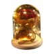 thumbnail image 2 of Farol de Ornamentos de Rosas | Cubierta de vidrio de flores secas inmortales | Luz LED romántica | Regalo de San Valentín Duradero | Marrón Blanco | 6,1x3,35 pulgadas | Cinta decorativa, 2 of 6