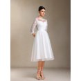 thumbnail image 2 of Vestido de novia Keeli de manga larga con lazo de encaje mini, 2 of 6