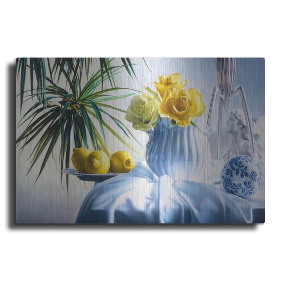 Luxe Metal Art 'Good Morning' by Francois Chartier, Metal Wall Art, 24"x16"