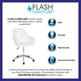 thumbnail image 5 of BizChair Home and Office Mid-Back Chair in White LeatherSoft, 5 of 8