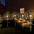 thumbnail image 5 of Solar Garden Decoration Lights Outdoor, 150 LED Dandelion Firework Starry Starburst Lights Copper Wire Fairy Lights for Walkway Patio Lawn Backyard Christmas Party Decor, 5 of 7