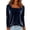Navy #43, variant on Women's Velvet Long Sleeve Top Square Neck Soft Casual Blouses Navy M