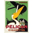 thumbnail image 2 of Vintage Apple Collection 11x14 Black Ornate Wood Framed with Double Matting Museum Art Print Titled - pelican_cigarettes, 2 of 4