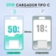 thumbnail image 5 of 1 Hora Cargador Carga Rapida para IP 14, 20W Cargador Tipo C, con Cable USB C a Lightning 1M 3A, Com, 5 of 7