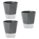 thumbnail image 4 of Maceta de riego automático de 3 piezas, contenedor para flores, colección ligera 17 cm gris, 4 of 9