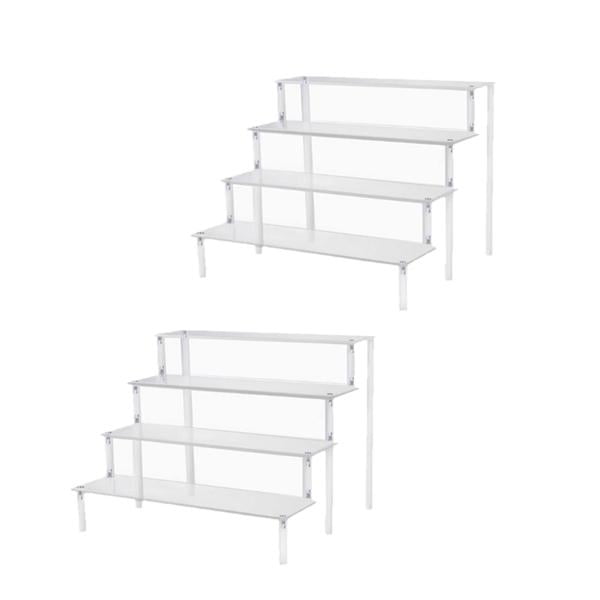 2x Estante de Acrílico de Escalera, Soporte de Exhibición de Juguetes de Muñeca de Coleccionable, Soporte de Elevador de Exhibición Transparente T 4 escalera Sunnimix Estante de exhibición
