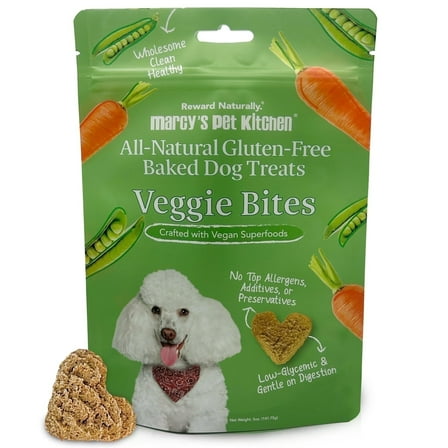 Marcys Pet Kitchen All Natural Veggie  Dog Treats, Allergy-Friendly, Diabetic-Friendly- 5 oz.