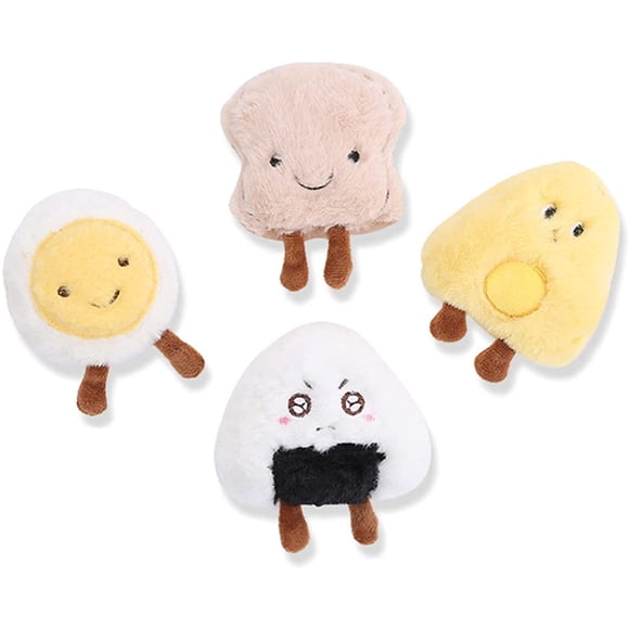 IGUOHAO Pet Supplies Breakfast Series Plush IGUOHAO Cats and Dogs Have Cute Plush IGUOHAO Cute Poached Eggs cheesecake