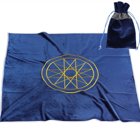 

Astrology Tarot Cards Cloth With Tarot Cards Storage Bags | 31x31in Golden Tarocchi Altar Cloths Witchcraft Square Soft Velvet | Astrology Decor A Divining Tablecloth With A Spirit Pendulum