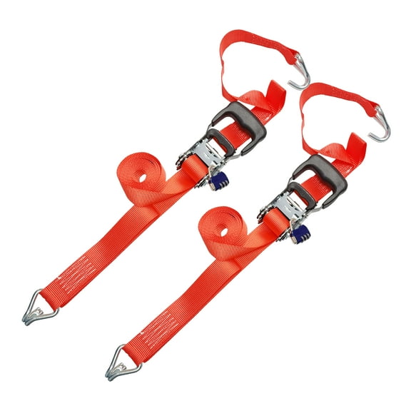 Ozark Trail 1.5" x15' Tiedown Ratchet Strap 3,300 lbs. Break Strength with Combination Locks 2 Pack
