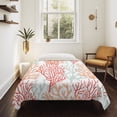 thumbnail image 4 of Red Orange Grey Coral Coastal Large Tapestry for Bedroom Wall Hanging Tapestry,Summer Beach Seaside Nautical Ceiling Backdrop Tapestries Poster Blanket Wall Decor for Living Room 86" x 104", 4 of 8