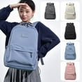 thumbnail image 1 of Mochila para portátil universitario - mochila de tela Oxford para viajes y desplazamientos, compartimento para portátil de 16 pulgadas, mochila casual ligera, rosa, azul, negro gris beige, 1 of 8