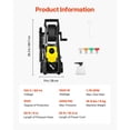 thumbnail image 7 of Electric Pressure Washer 2000 PSI 1.76 GPM with 30 ft Hose 5 Nozzles Foam Cannon Portable for Patio Car Fence Driveway Cleaning ETL Certified, 7 of 7