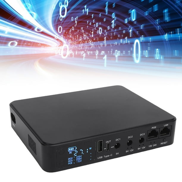 Batería De Respaldo Mini Ups De Módem Con Batería De Litio Recargable 10400mAh DC 5V 9V 12V, 15V 24 V Salida De POE Para La Cámara De Seguridad Del Enrutador