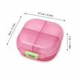 thumbnail image 3 of Pill Box Organizer Pink 8 Compartment Portable for Travel and Daily Use, 3 of 6