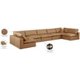thumbnail image 2 of Meridian Furniture Comfy Cognac Faux Leather Modular Sectional, 2 of 11