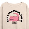 thumbnail image 3 of Pokémon - Relax, Do Nothing - Women's Lightweight French Terry Long Sleeve Shirt, 3 of 5