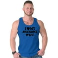 thumbnail image 3 of I Love My Awesome Wife Cute Husband Mens Big & Tall Graphic Tank Top Brisco Brands 2X, 3 of 5