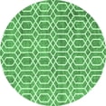 thumbnail image 1 of Ahgly Company Indoor Round Abstract Emerald Green Contemporary Area Rugs, 6' Round, 1 of 4