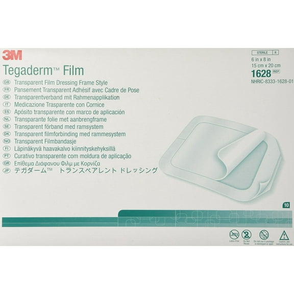 3M Tegaderm Transparent Adhesive Bandage Box with 6" x 8", 10 Count