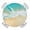 Light Beige Turquoise, variant on Vintage Botanical Round Tablecloth for 55-60 Inch Tables, Fitted Table Cover with Elastic Edge, Spring Floral Summer Vintage Waterproof Outdoor Table Cloth Protector for Patio Garden Dinner Picnic