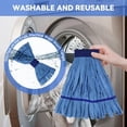 thumbnail image 4 of Heavy Duty Commercial Mop Head Replacement Microfiber Tube Mop Heads for Floor Cleaning: 3 Packs Looped End Wet Mop Head Refill for Home Commercial Industrial Use (Blue), 4 of 8