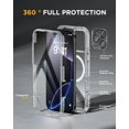 thumbnail image 3 of FABEN-Magnetic pour iPhone 16 Pro Max Étui 6.9 Pieds' Antichoc Militaire Intégral pour 16 Pro Max, Protecteur d'Écran en Verre Intégré & Protecteur de Caméra avec MagSafe, Paillettes Claires, 3 of 4