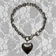 thumbnail image 3 of Collar hipérbole punk de moda con colgante de corazón de amor grande para mujer, 3 of 5