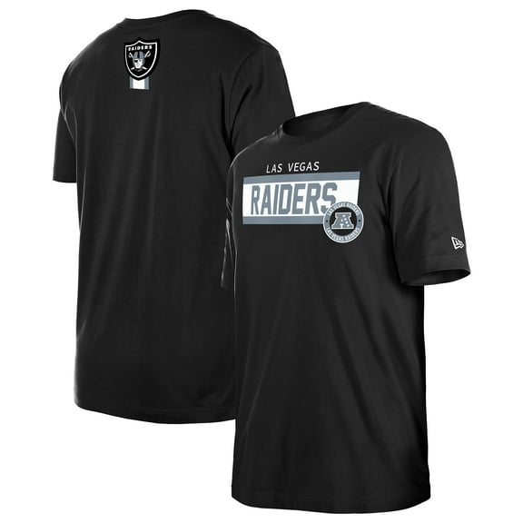 Men's New Era Black Las Vegas Raiders 3rd Down High Density Print T-Shirt