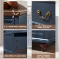 thumbnail image 3 of Farmhouse 5 Drawer Dresser for Bedroom, 45" Tall Chest of Drawers, Wood Blue Dresser w/ Deep Drawers, Storage Dressers Organizer for Bedroom, Hallway, 3 of 9