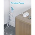 thumbnail image 5 of Regleta de alimentación USB Anker, regleta pequeña con 2 tomacorrientes y 2 cargadores USB-A, cable de extensión de 5 pies, sistema de seguridad para carga de escritorio, para cruceros, accesorios de, 5 of 5