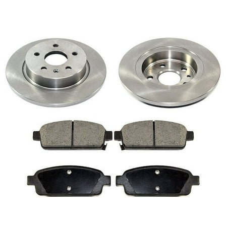 Rear Brake Pad and Rotor Kit - Compatible with 2016 Chevy Cruze Limited