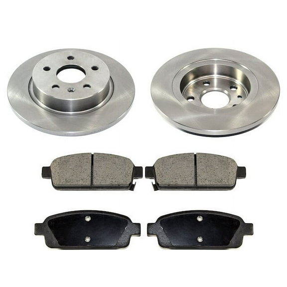 Rear Brake Pad and Rotor Kit - Compatible with 2016 Chevy Cruze Limited
