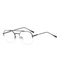 thumbnail image 1 of Qarigey Gafas de medio marco para hombre, protección para los ojos, lentes lisos de lectura, gafas de doble viga para interiores y exteriores, Type3 NO3, 1 of 6