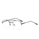 thumbnail image 1 of Qarigey Gafas de medio marco para hombre, protección para los ojos, lentes lisos de lectura, gafas de doble viga para interiores y exteriores, Type3 NO3, 1 of 6
