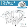 thumbnail image 2 of iSPECLE Small in Sink Dish Drying Rack - Stainless Steel Compact Dish Drainer for RV Kitchen Apartment Sink, Rust Resistant Inside Sink Rack, 1–2 Person Households, 11.6" W x 13.4" L, Silver, 2 of 9